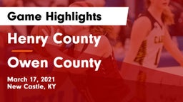 Henry County  vs Owen County  Game Highlights - March 17, 2021