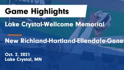 Lake Crystal-Wellcome Memorial  vs New Richland-Hartland-Ellendale-Geneva  Game Highlights - Oct. 2, 2021