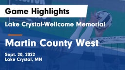 Lake Crystal-Wellcome Memorial  vs Martin County West  Game Highlights - Sept. 20, 2022