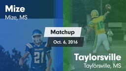 Matchup: Mize vs. Taylorsville  2016