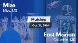 Matchup: Mize vs. East Marion  2016