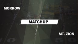 Matchup: Morrow vs. Mt. Zion  2016