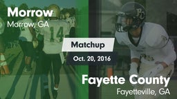 Matchup: Morrow vs. Fayette County  2016
