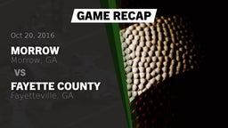 Recap: Morrow  vs. Fayette County  2016