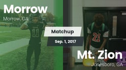 Matchup: Morrow vs. Mt. Zion  2017