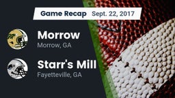 Recap: Morrow  vs. Starr's Mill  2017