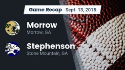 Recap: Morrow  vs. Stephenson  2018