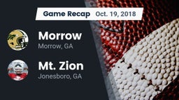 Recap: Morrow  vs. Mt. Zion  2018