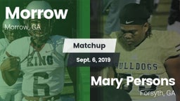 Matchup: Morrow vs. Mary Persons  2019