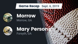 Recap: Morrow  vs. Mary Persons  2019