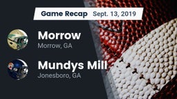Recap: Morrow  vs. Mundys Mill  2019