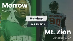 Matchup: Morrow vs. Mt. Zion  2019