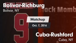 Matchup: Bolivar-Richburg vs. Cuba-Rushford  2016