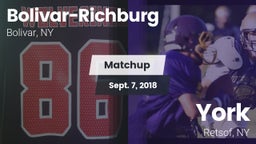 Matchup: Bolivar-Richburg vs. York  2018
