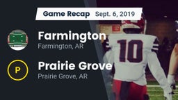 Recap: Farmington  vs. Prairie Grove  2019