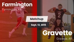 Matchup: Farmington vs. Gravette  2019