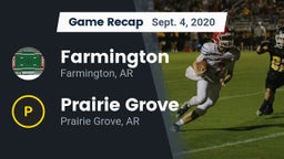 Recap: Farmington  vs. Prairie Grove  2020