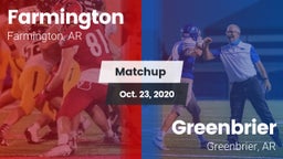 Matchup: Farmington vs. Greenbrier  2020