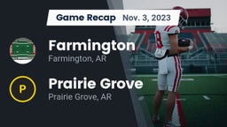 Recap: Farmington  vs. Prairie Grove  2023