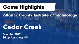 Atlantic County Institute of Technology vs Cedar Creek  Game Highlights - Jan. 26, 2022