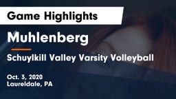 Muhlenberg  vs Schuylkill Valley Varsity Volleyball Game Highlights - Oct. 3, 2020