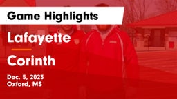 Lafayette  vs Corinth  Game Highlights - Dec. 5, 2023