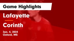 Lafayette  vs Corinth  Game Highlights - Jan. 4, 2024