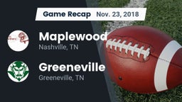 Recap: Maplewood  vs. Greeneville  2018