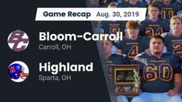 Recap: Bloom-Carroll  vs. Highland  2019