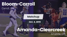 Matchup: Bloom-Carroll vs. Amanda-Clearcreek  2019