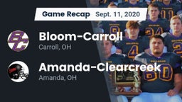 Recap: Bloom-Carroll  vs. Amanda-Clearcreek  2020