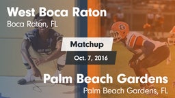 Matchup: West Boca Raton vs. Palm Beach Gardens  2016