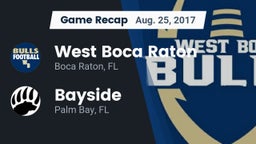 Recap: West Boca Raton  vs. Bayside  2017