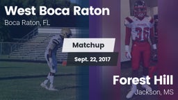 Matchup: West Boca Raton vs. Forest Hill  2017