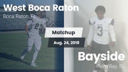Matchup: West Boca Raton vs. Bayside  2018