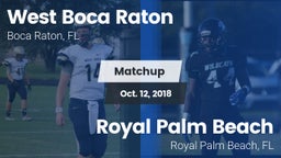 Matchup: West Boca Raton vs. Royal Palm Beach  2018