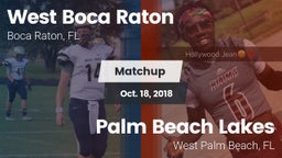 Matchup: West Boca Raton vs. Palm Beach Lakes  2018