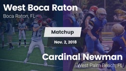 Matchup: West Boca Raton vs. Cardinal Newman   2018