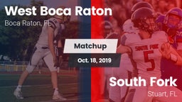 Matchup: West Boca Raton vs. South Fork  2019