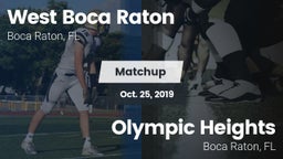 Matchup: West Boca Raton vs. Olympic Heights  2019