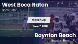 Matchup: West Boca Raton vs. Boynton Beach  2020