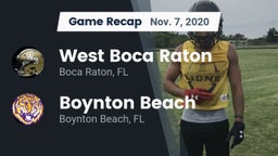 Recap: West Boca Raton  vs. Boynton Beach  2020