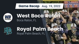 Recap: West Boca Raton  vs. Royal Palm Beach  2022