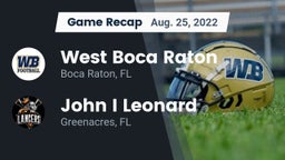 Recap: West Boca Raton  vs. John I Leonard  2022