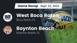 Recap: West Boca Raton  vs. Boynton Beach  2022