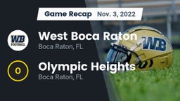 Recap: West Boca Raton  vs. Olympic Heights  2022