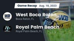 Recap: West Boca Raton  vs. Royal Palm Beach  2023