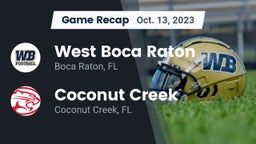 Recap: West Boca Raton  vs. Coconut Creek  2023