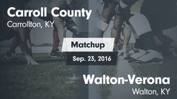 Matchup: Carroll County vs. Walton-Verona  2016