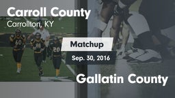 Matchup: Carroll County vs. Gallatin County 2016